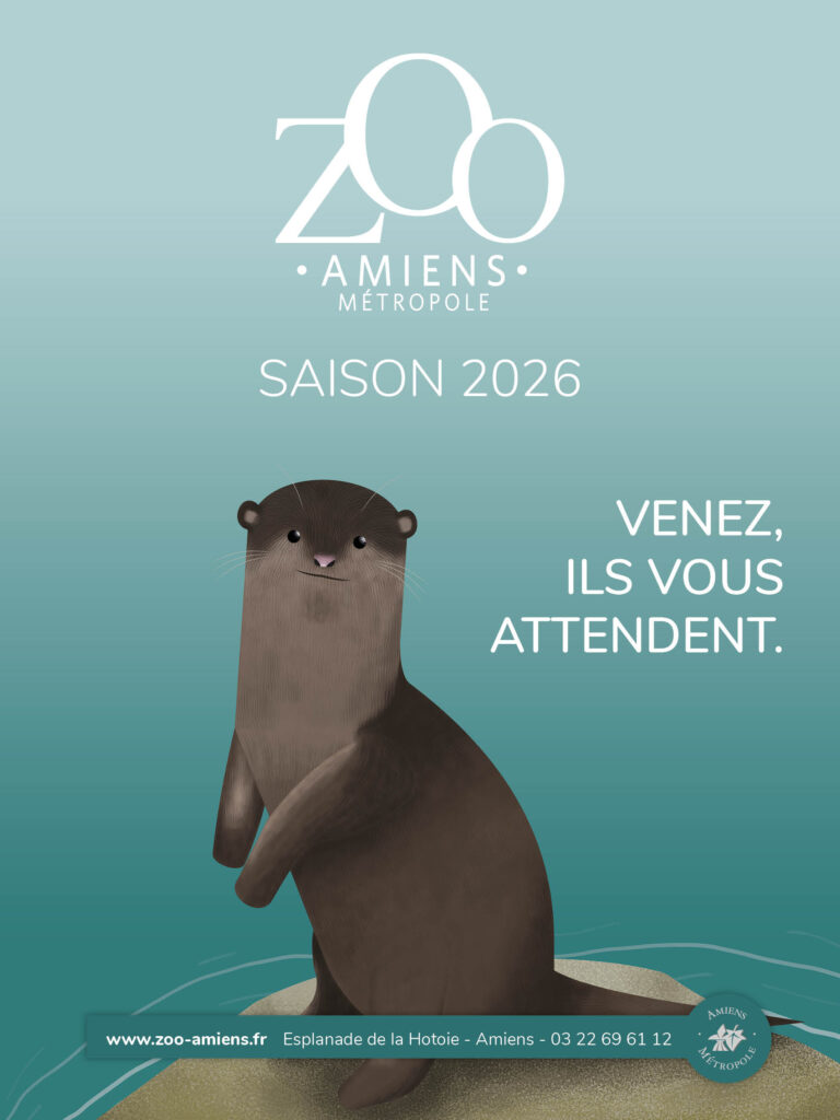 Affiche publicitaire fictive de Zoo représentant une loutre.